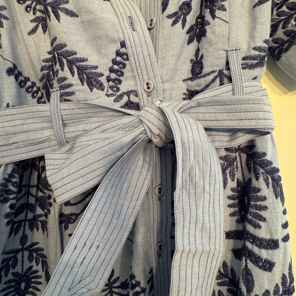 Marie Oliver Natty Embroidered Floral Shirtdress - Size 2 - NWT - Picture 7 of 8